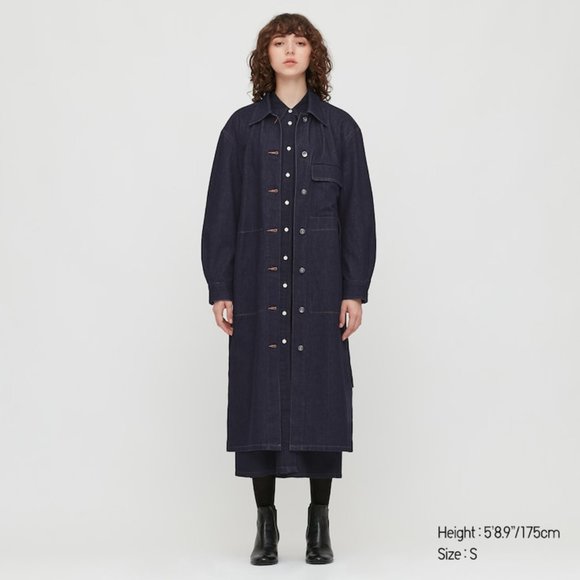 UNIQLO U DENIM SHIRT COAT - Picture 1 of 4